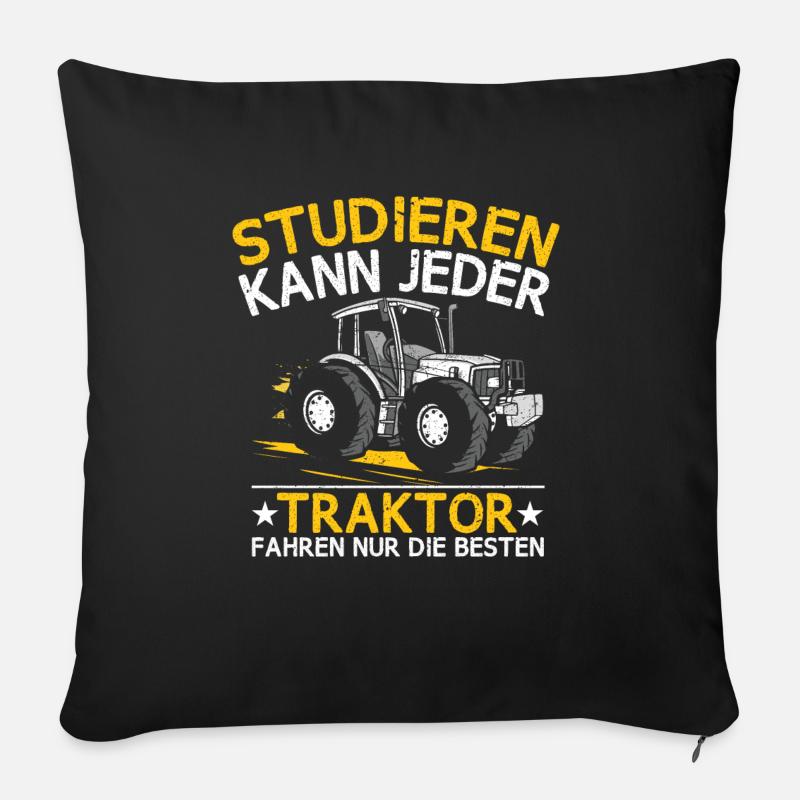 Traktor Fahren Nur Die Besten Trekker Bauernhof - Sofakissenbezug 45 x 45 cm - Schwarz