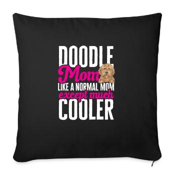 Goldendoodle Doodle Dog - Sofa pillowcase 17,3'' x 17,3'' (45 x 45 cm) - black - Front