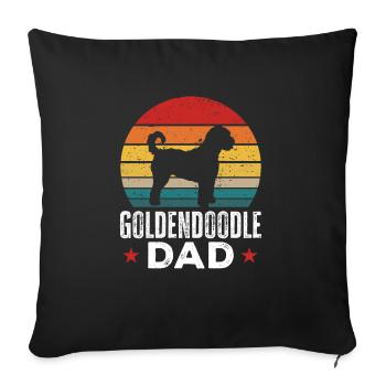 Goldendoodle Doodle Dog - Sofa pillowcase 17,3'' x 17,3'' (45 x 45 cm) - black - Front