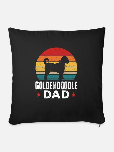 Goldendoodle Doodle Hund - Sofakissenbezug 45 x 45 cm - Schwarz