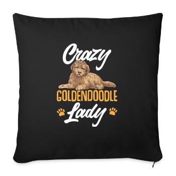 Goldendoodle Doodle Hund - Sofakissenbezug 45 x 45 cm - Schwarz - Vorne