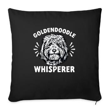 Goldendoodle Doodle Dog - Sofa pillowcase 17,3'' x 17,3'' (45 x 45 cm) - black - Front