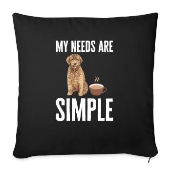 Goldendoodle Doodle Hund - Sofakissenbezug 45 x 45 cm - Schwarz - Vorne