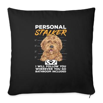 Goldendoodle Doodle Chien - Housse de coussin décorative 45 x 45 cm - noir - Devant