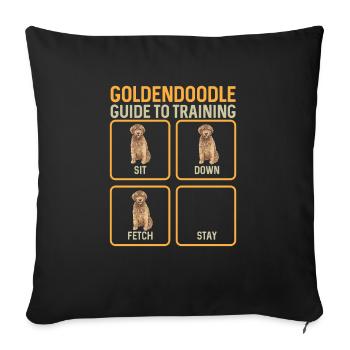 Goldendoodle Doodle Chien - Housse de coussin décorative 45 x 45 cm - noir - Devant
