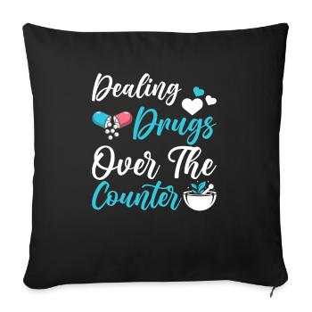 pharmacien médicaments médicaments cadeau du pharmacien - Housse de coussin décorative 45 x 45 cm - noir - Devant