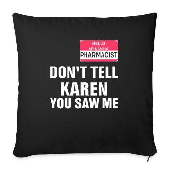 Medicine Drugs Pharmacy Technician Pharmacist - Sofa pillowcase 17,3'' x 17,3'' (45 x 45 cm) - black - Front