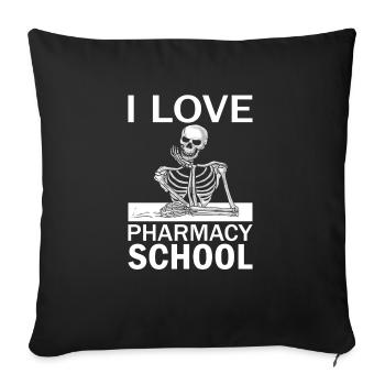 Médicament Médicament Technicien pharmaceutique Pharmacien - Housse de coussin décorative 45 x 45 cm - noir - Devant