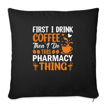 Pharmazeutika Medizin Arzneimittel Pharmazietechni - Sofakissenbezug 45 x 45 cm - Schwarz - Vorne