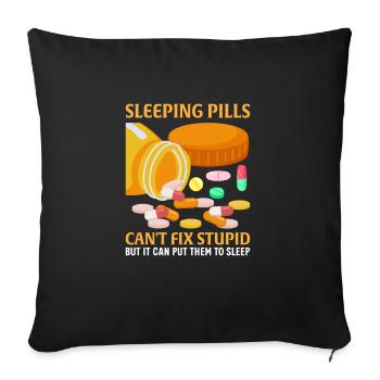 Pharmacien Pharmacie agréée de l’École de médecine - Housse de coussin décorative 45 x 45 cm - noir - Devant