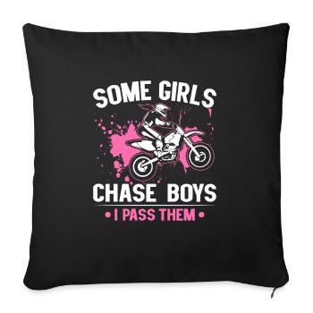 Kayak Sport Kayak Racing Life Boating Liebhabe - Sofa pillowcase 17,3'' x 17,3'' (45 x 45 cm) - black - Front