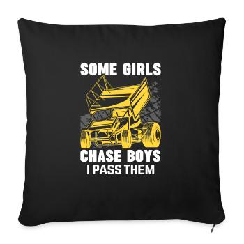 Triathlon Lebensstil Schwimmen Radfahrer Läufer Sp - Sofakissenbezug 45 x 45 cm - Schwarz - Vorne