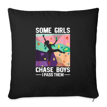 Motorcyclist Motorbike Motorcross BMX Racing Gesc - Sofa pillowcase 17,3'' x 17,3'' (45 x 45 cm) - black - Front