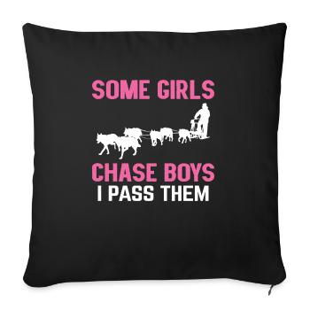 Go Kart Racing Cars Track Racing Sport Kart Racers - Sofa pillowcase 17,3'' x 17,3'' (45 x 45 cm) - black - Front