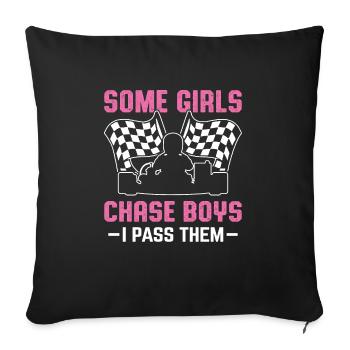 Motorcycle Motorcross Biker Riding Motorcyclists - Sofa pillowcase 17,3'' x 17,3'' (45 x 45 cm) - black - Front