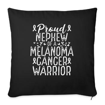 Melanoma Cancer Awareness Movement Nephew Ribbon - Sofa pillowcase 17,3'' x 17,3'' (45 x 45 cm) - black - Front