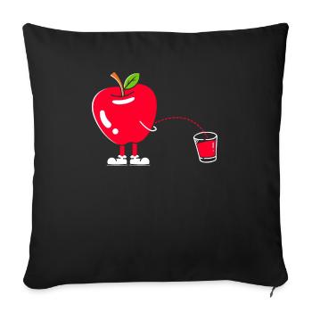 Apple Picking Squad Apple Fruit Lover Apple - Sofa pillowcase 17,3'' x 17,3'' (45 x 45 cm) - black - Front