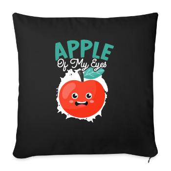Apple Of My Eye Fruit Lover Apple Picking - Sofa pillowcase 17,3'' x 17,3'' (45 x 45 cm) - black - Front