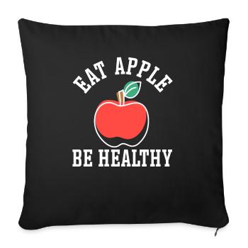 Apple Picking Squad Apple Fruit Lover Apple - Sofa pillowcase 17,3'' x 17,3'' (45 x 45 cm) - black - Front