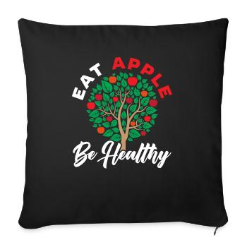 Apple Picking Squad Apple Fruit Lover Apple - Sofa pillowcase 17,3'' x 17,3'' (45 x 45 cm) - black - Front