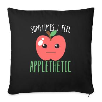 Parfois, je me sens amoureux des pommes Applethetic - Housse de coussin décorative 45 x 45 cm - noir - Devant