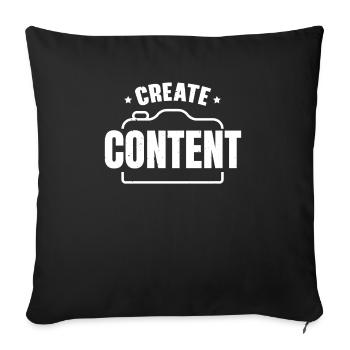 Create Content Creator Social Media Influencer - Sofa pillowcase 17,3'' x 17,3'' (45 x 45 cm) - black - Front