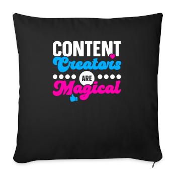 Content Creators Are Magical Social Media Vlogger - Sofa pillowcase 17,3'' x 17,3'' (45 x 45 cm) - black - Front