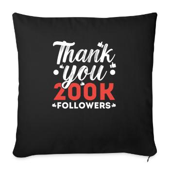 Content Creator Social Media Influencer Vlogger - Sofa pillowcase 17,3'' x 17,3'' (45 x 45 cm) - black - Front