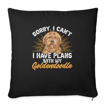 Goldendoodle Doodle Dog - Sofa pillowcase 17,3'' x 17,3'' (45 x 45 cm) - black - Front