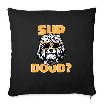 Goldendoodle Doodle Dog - Sofa pillowcase 17,3'' x 17,3'' (45 x 45 cm) - black - Front