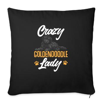 Chien Doodle Black Goldendoodle - Housse de coussin décorative 45 x 45 cm - noir - Devant