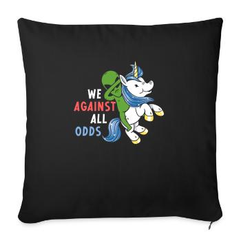 Rainbow Animal Fairy Unicorn Lover Alien Magical - Sofa pillowcase 17,3'' x 17,3'' (45 x 45 cm) - black - Front