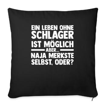Musik Musiker Schlager - Sofakissenbezug 45 x 45 cm - Schwarz - Vorne