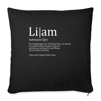 Erzgebirge Liam - Sofakissenbezug 45 x 45 cm - Schwarz - Vorne