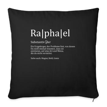 Erzgebirge Raphael - Sofakissenbezug 45 x 45 cm - Schwarz - Vorne