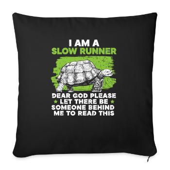 Biologiste marin Tortue tortue Biologie marine - Housse de coussin décorative 45 x 45 cm - noir - Devant