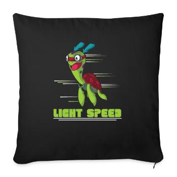 Light Speed Turtle Lover Tortoise Marine Biology - Sofa pillowcase 17,3'' x 17,3'' (45 x 45 cm) - black - Front