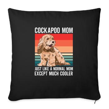 Cockapoo Hund - Sofakissenbezug 45 x 45 cm - Schwarz - Vorne