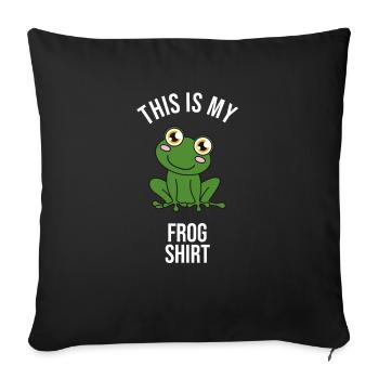 Frog This Is My Frog Shirt - Sofa pillowcase 17,3'' x 17,3'' (45 x 45 cm) - black - Front