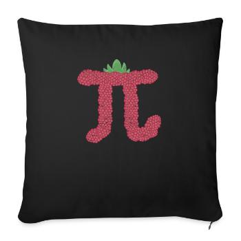 Lustiger Himbeerkuchen Pi-Tag Mathe-Lehrer Student - Sofakissenbezug 45 x 45 cm - Schwarz - Vorne
