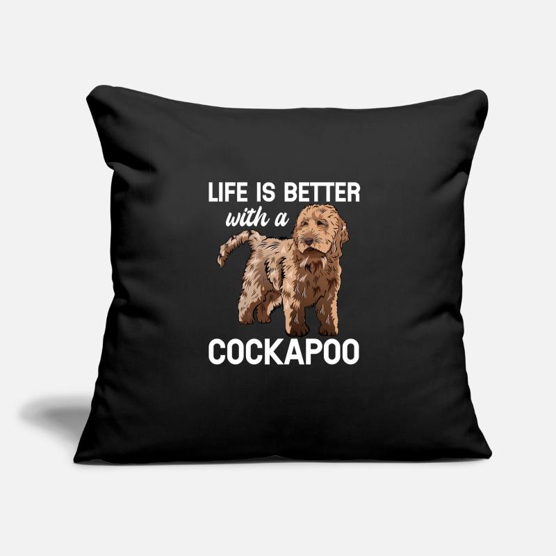 Cockapoo Dog Sofa pillowcase 17,3'' x 17,3'' (45 x 45 cm)