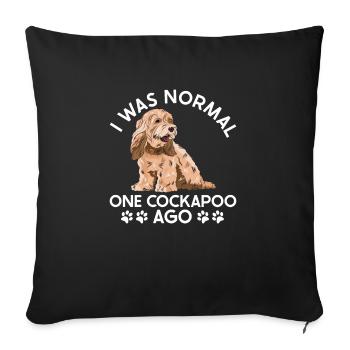 Cockapoo Hund - Sofakissenbezug 45 x 45 cm - Schwarz - Vorne