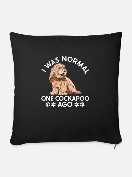 Cockapoo Hund - Sofakissenbezug 45 x 45 cm - Schwarz