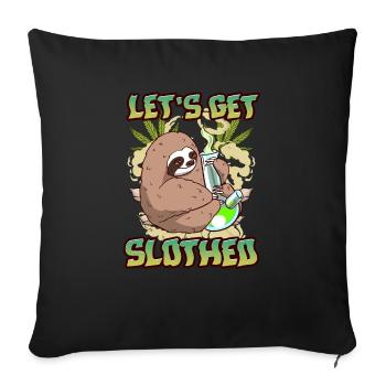 Let s Get Slothed - Sofakissenbezug 45 x 45 cm - Schwarz - Vorne