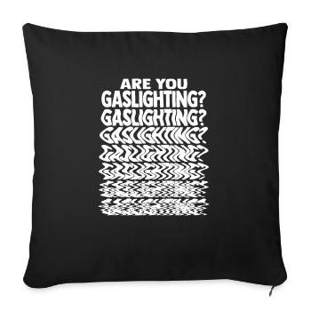 Féminisme Gaslightning - Housse de coussin décorative 45 x 45 cm - noir - Devant