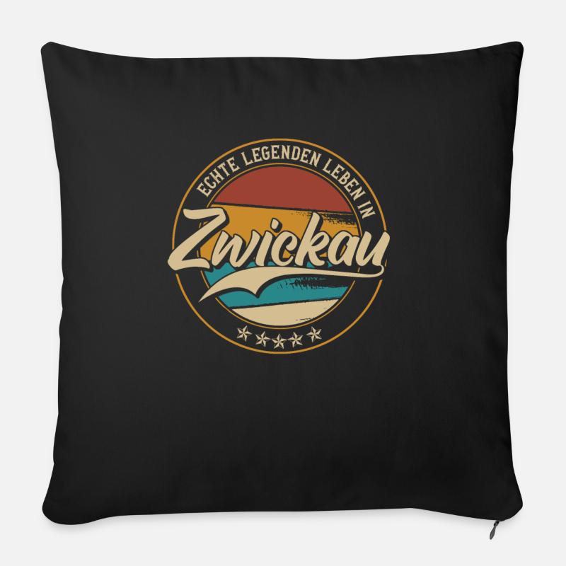 Zwickau Echte Legenden leben in Zwickauer - Sofakissenbezug 45 x 45 cm - Schwarz