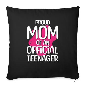 Fière maman d’un adolescent officiel pour ses 13 ans - Housse de coussin décorative 45 x 45 cm - noir - Devant