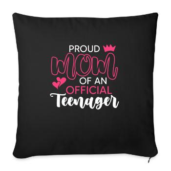 Fière maman d’un adolescent officiel pour ses 13 ans - Housse de coussin décorative 45 x 45 cm - noir - Devant