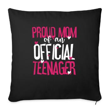Fière maman d’un adolescent officiel pour ses 13 ans - Housse de coussin décorative 45 x 45 cm - noir - Devant