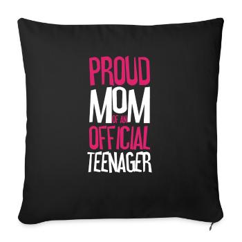 Stolze Mutter Eines Offiziellen Teenagers Zum 13. - Sofakissenbezug 45 x 45 cm - Schwarz - Vorne